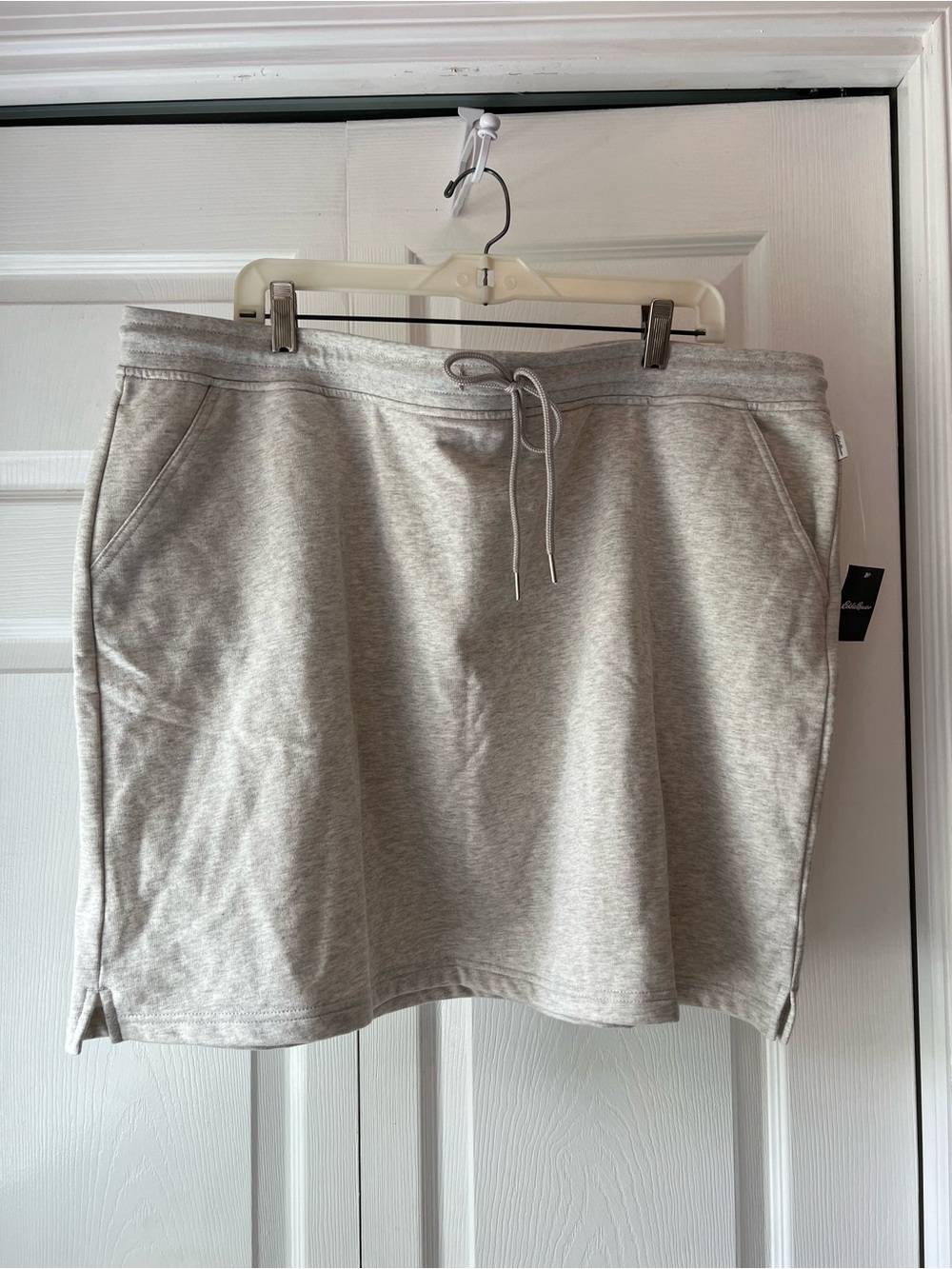 Eddie Bauer Light Gray Sweat Skirt with Drawstring